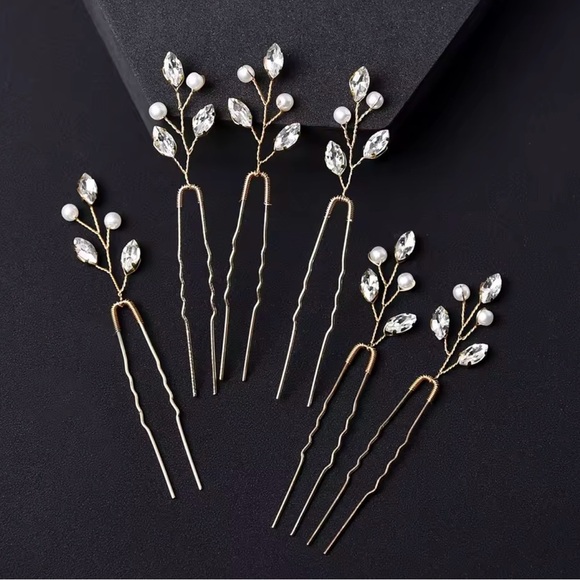 6Pcs Bridal Hairpins Wedding Headpiece